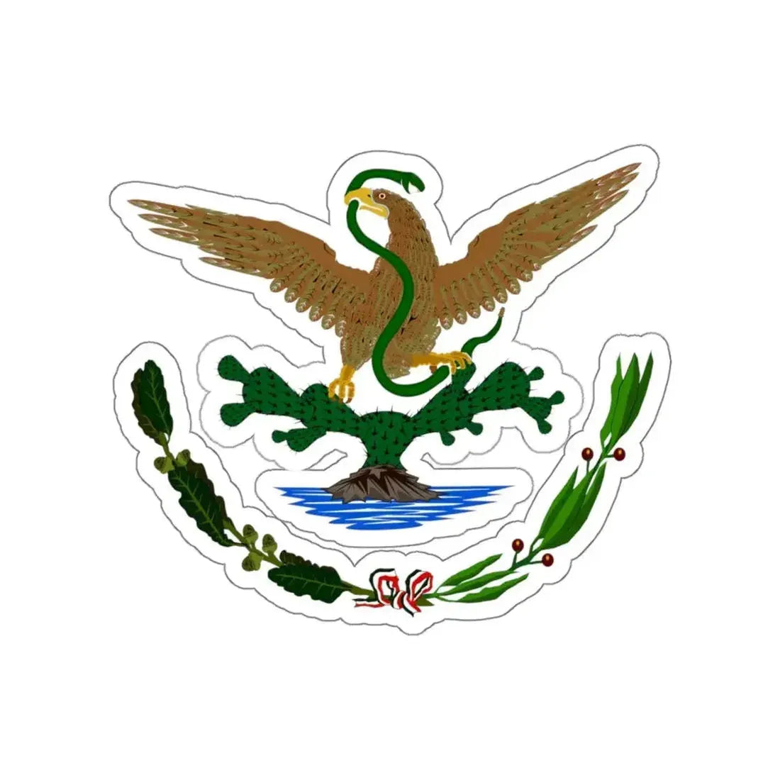 Coat of arms of Mexico (1893–1916) STICKER Vinyl Die-Cut Decal - The Sticker Space