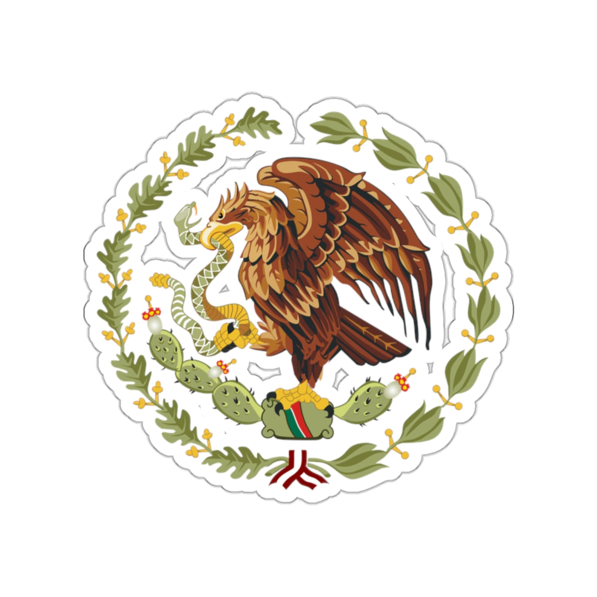 Coat of arms of Mexico (1934–1968) STICKER Vinyl Die-Cut Decal-White-The Sticker Space