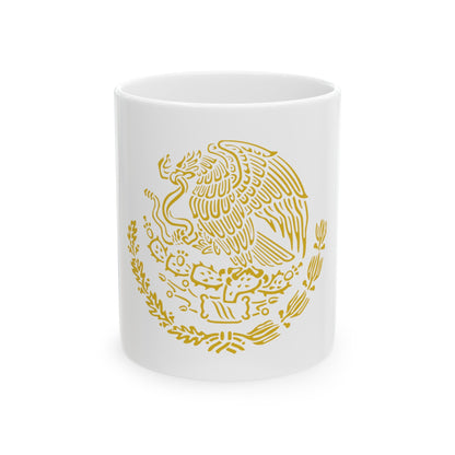 Coat of arms of Mexico 2 - White Coffee Mug-11oz-The Sticker Space