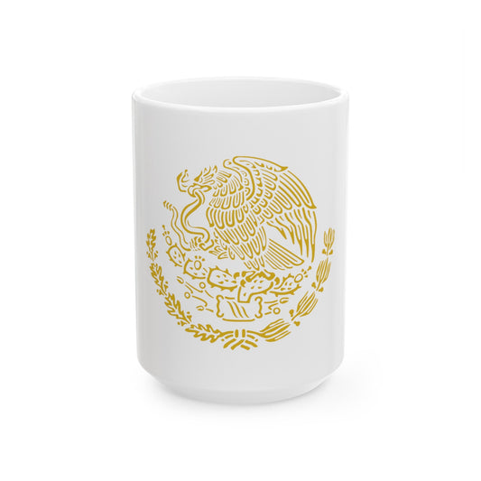 Coat of arms of Mexico 2 - White Coffee Mug-15oz-The Sticker Space