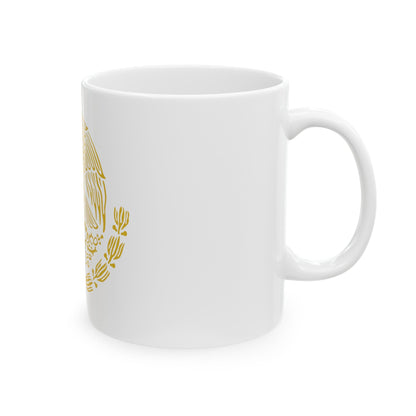 Coat of arms of Mexico 2 - White Coffee Mug-The Sticker Space