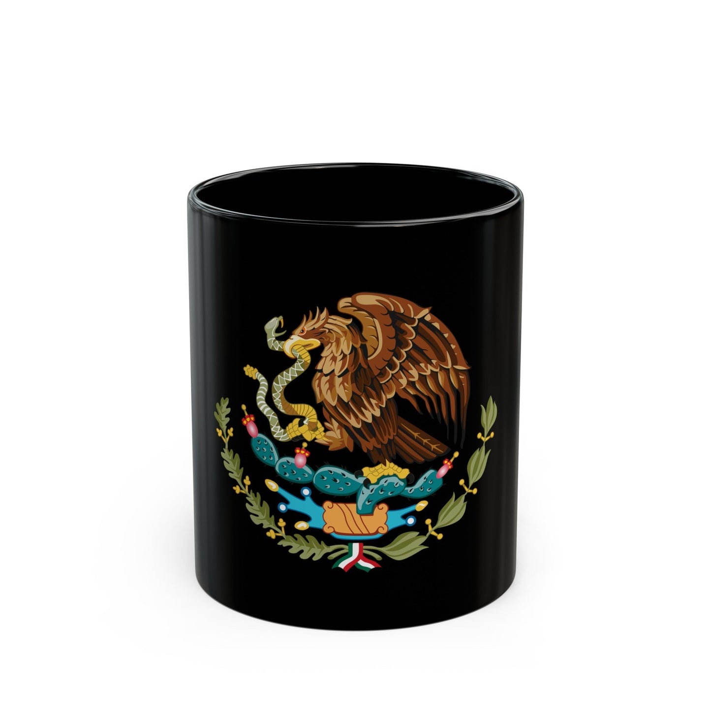 Coat of arms of Mexico - Black Coffee Mug-11oz-The Sticker Space