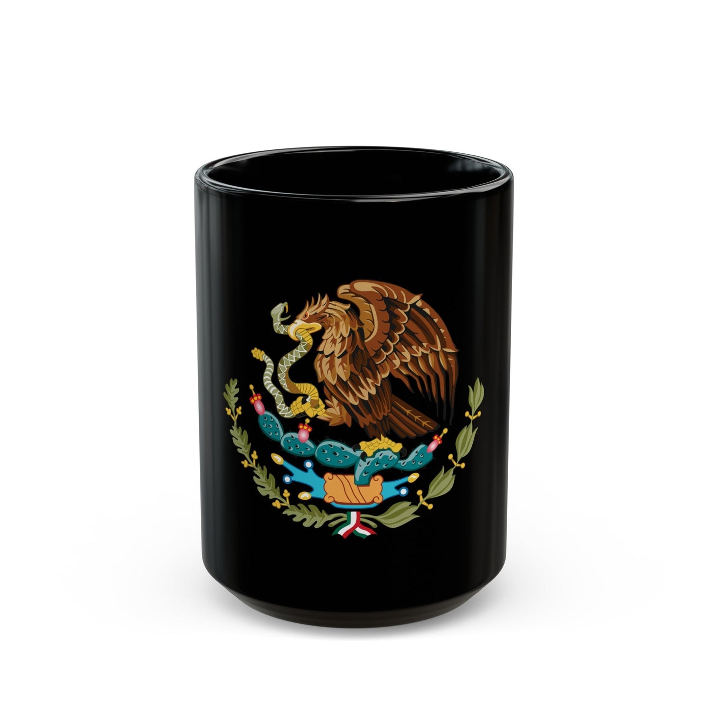 Coat of arms of Mexico - Black Coffee Mug-15oz-The Sticker Space