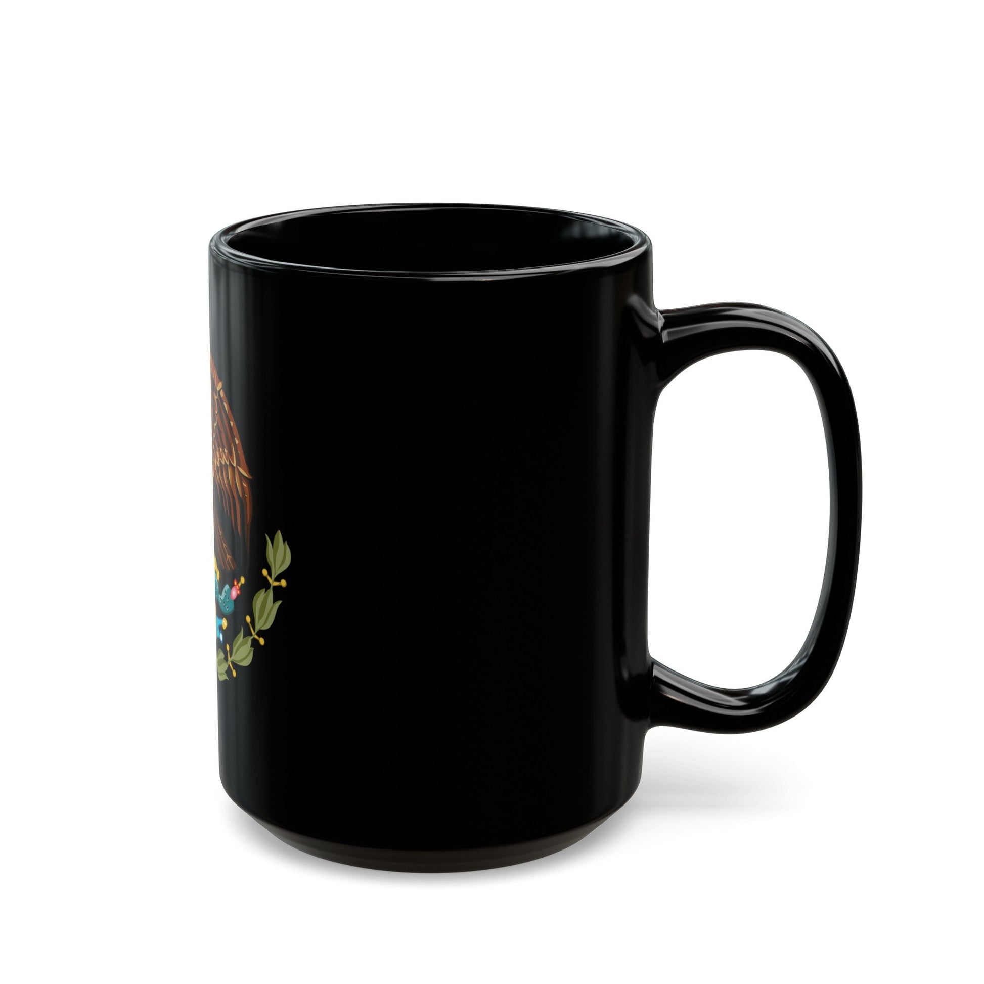 Coat of arms of Mexico - Black Coffee Mug-The Sticker Space