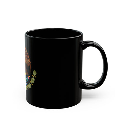 Coat of arms of Mexico - Black Coffee Mug-The Sticker Space