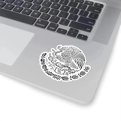 Coat of arms of Mexico black linear (Mexico) STICKER Vinyl Kiss-Cut Decal - The Sticker Space