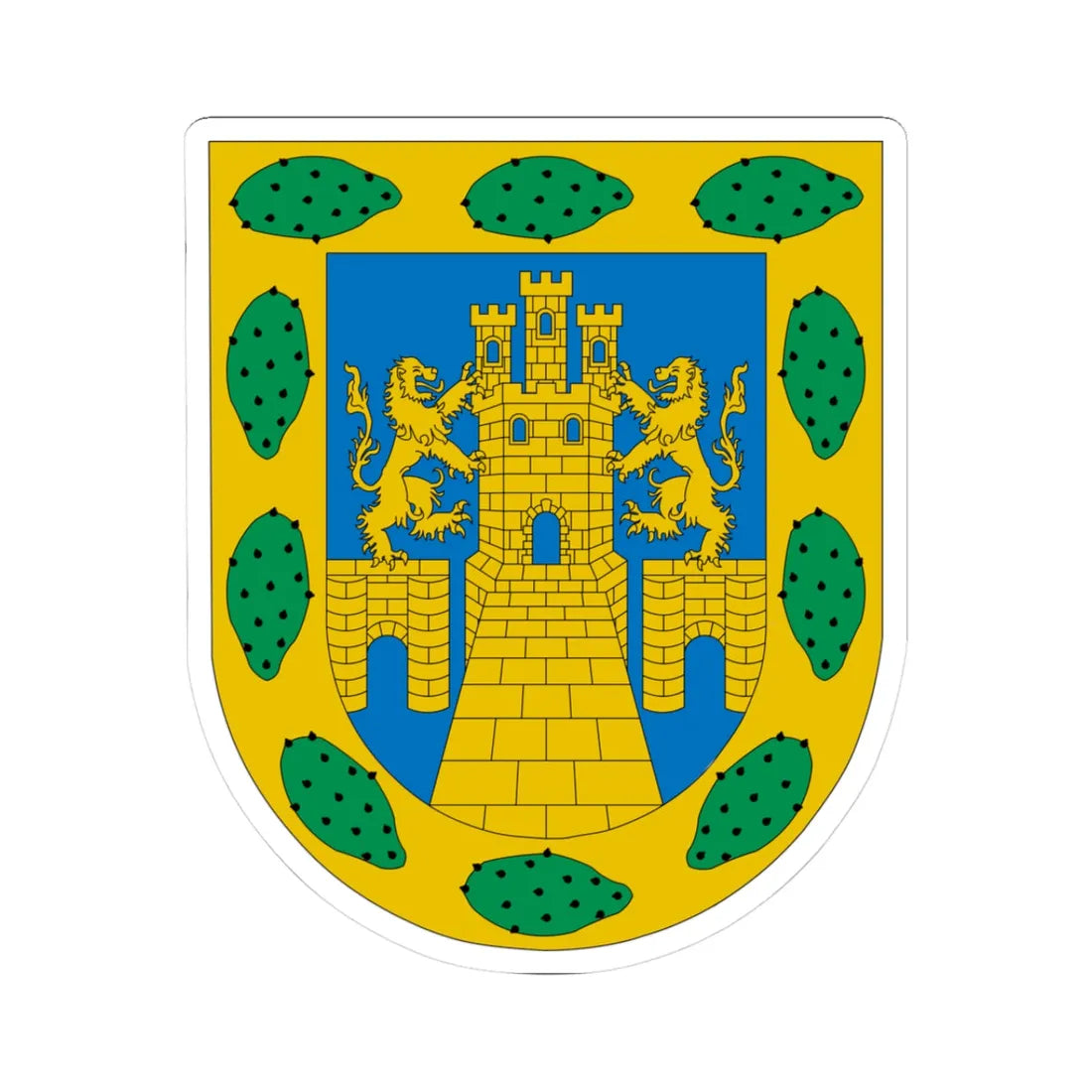 Coat of arms of Mexico City Mexico (Costa Rica) (Coat of Arms) STICKER Vinyl Kiss-Cut Decal - The Sticker Space