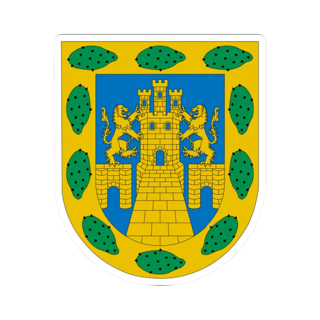 Coat of arms of Mexico City Mexico (Mexico) (Coat of Arms) STICKER Vinyl Kiss-Cut Decal 2 Inch White - The Sticker Space