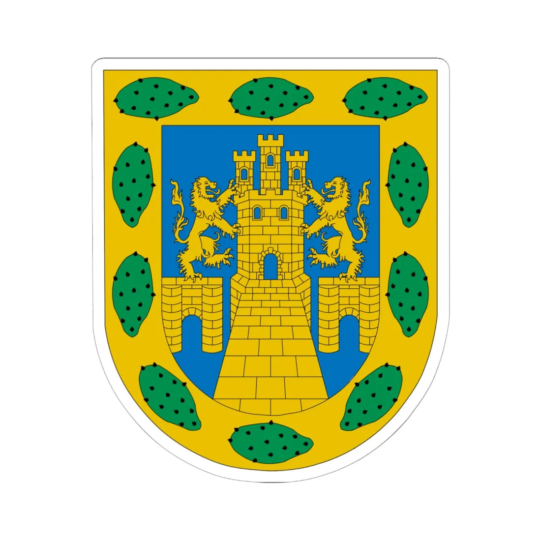 Coat of arms of Mexico City Mexico (Mexico) (Coat of Arms) STICKER Vinyl Kiss-Cut Decal 6 Inch White - The Sticker Space