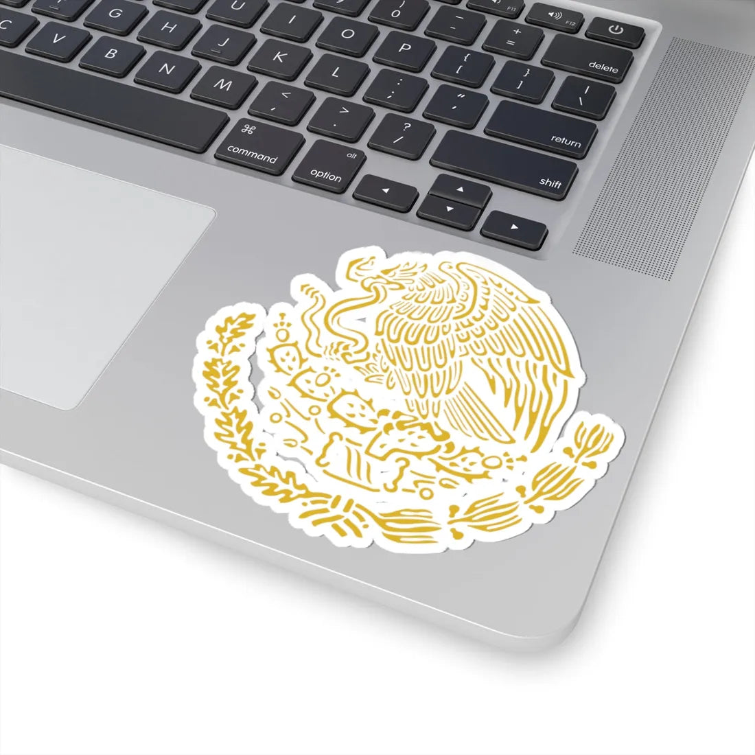 Coat of arms of Mexico golden linear (Mexico) (Coat of Arms) STICKER Vinyl Kiss-Cut Decal - The Sticker Space