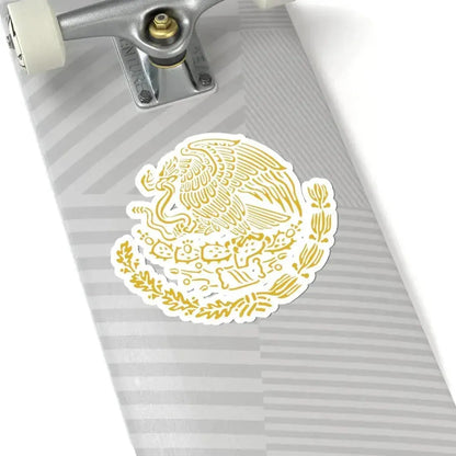 Coat of arms of Mexico golden linear (Mexico) STICKER Vinyl Kiss-Cut Decal - The Sticker Space