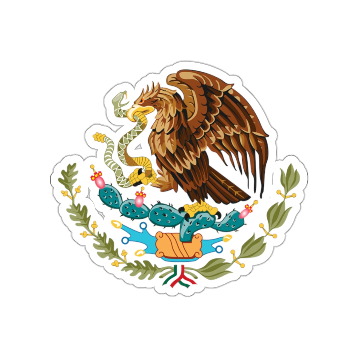 Coat of arms of Mexico STICKER Vinyl Die-Cut Decal-White-The Sticker Space