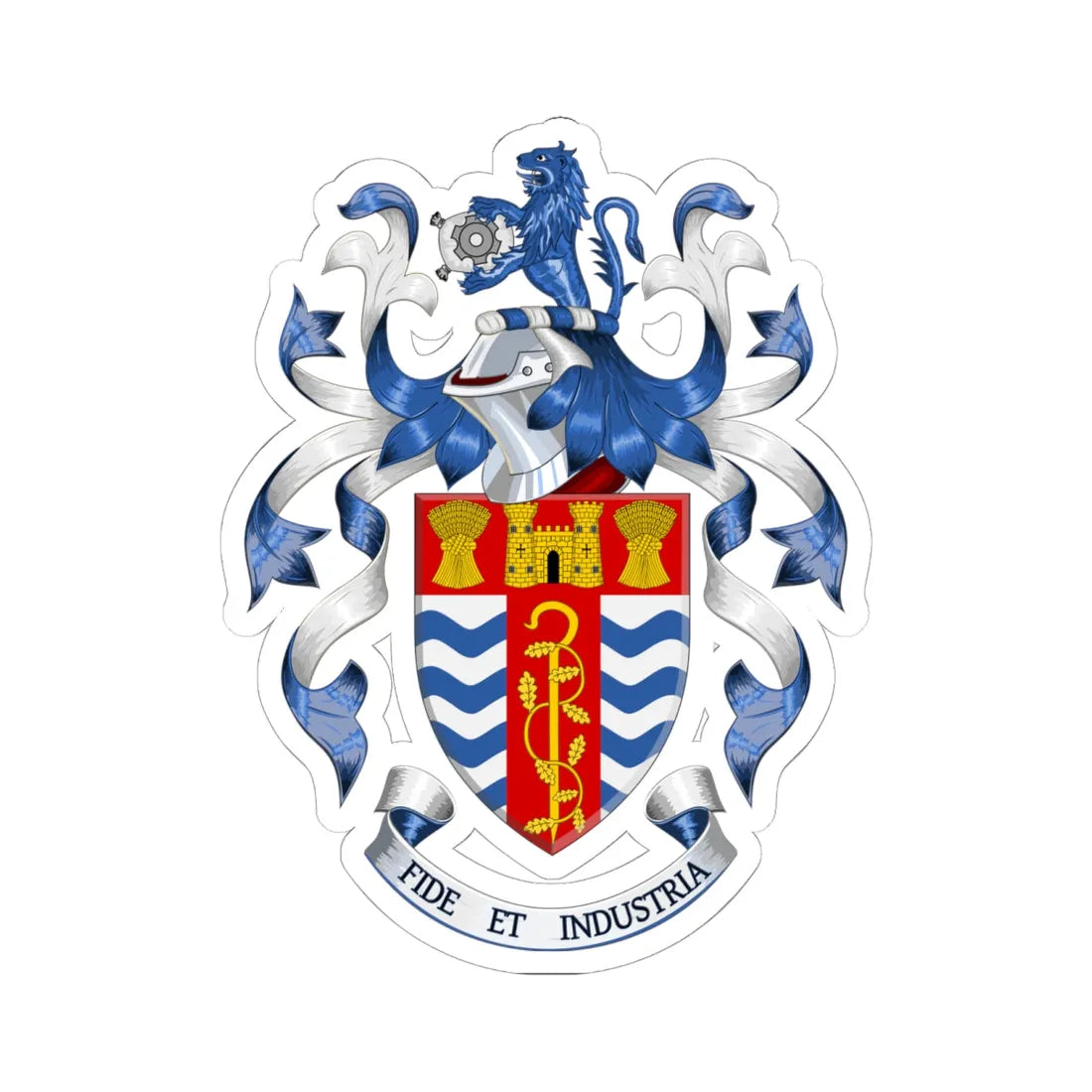 Coat of arms of Mid Devon District Council (England) (Coat of Arms) STICKER Vinyl Kiss-Cut Decal - The Sticker Space