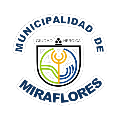 Coat of arms of Miraflores (Peru) (Coat of Arms) STICKER Vinyl Kiss-Cut Decal 6 Inch White - The Sticker Space