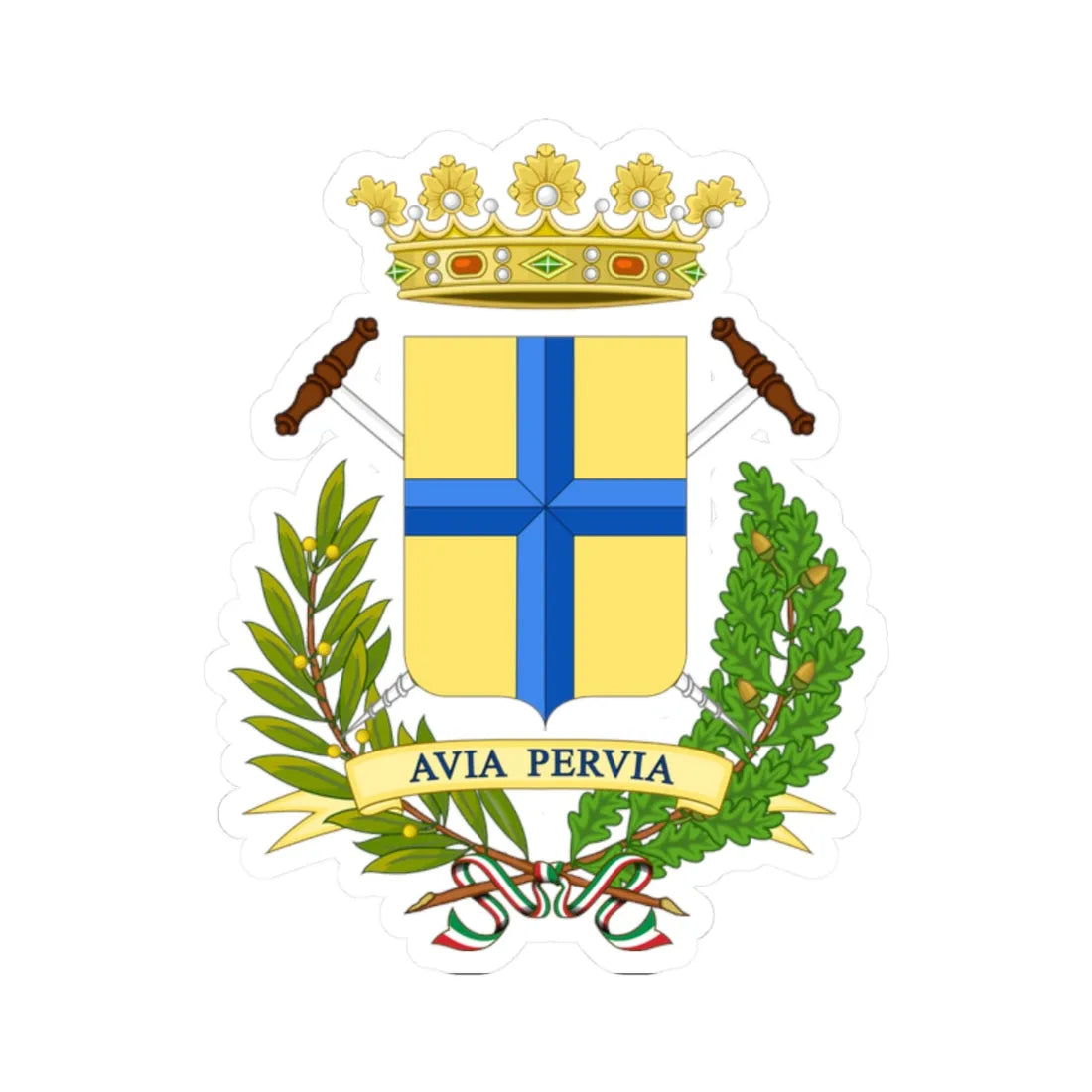 Coat of arms of Modena (Italy) (Coat of Arms) STICKER Vinyl Kiss-Cut Decal 2 Inch White - The Sticker Space