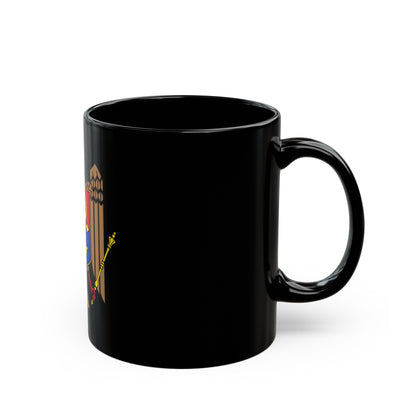 Coat of arms of Moldova - Black Coffee Mug-The Sticker Space