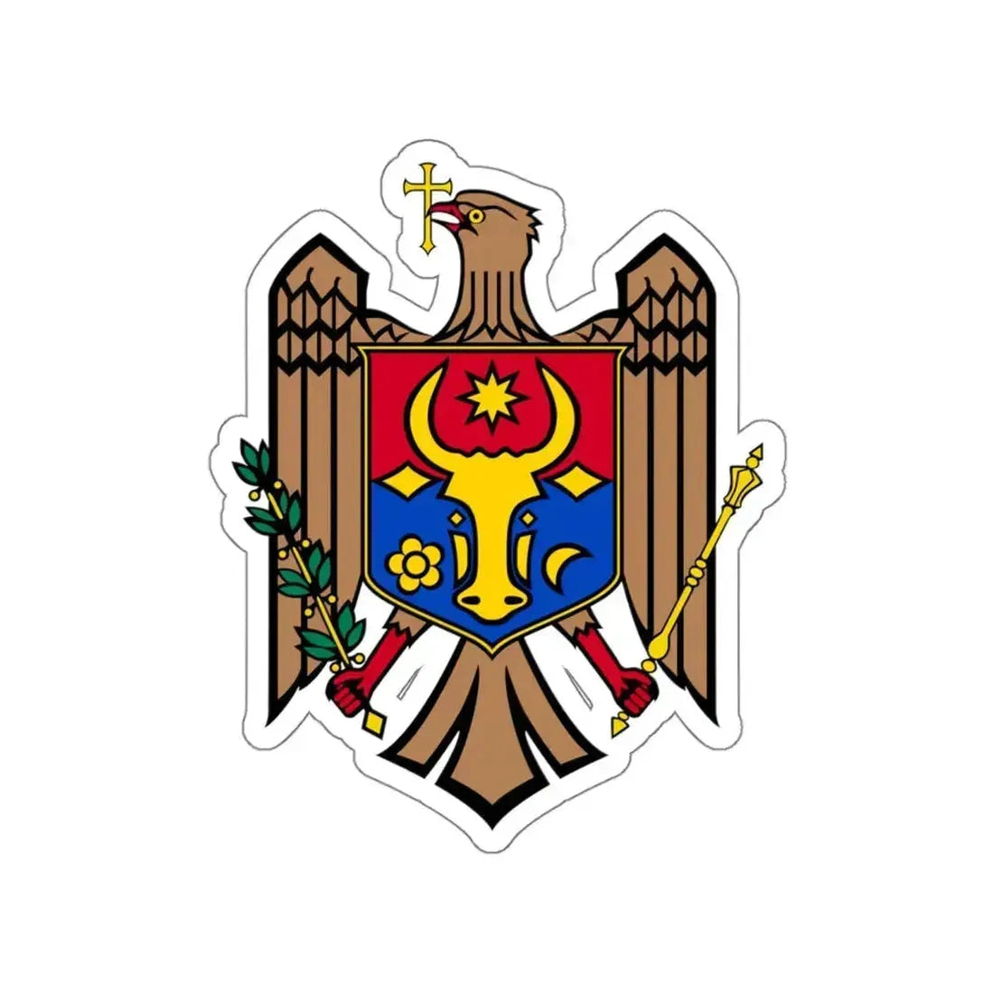 Coat of arms of Moldova STICKER Vinyl Die-Cut Decal 6 Inch - The Sticker Space