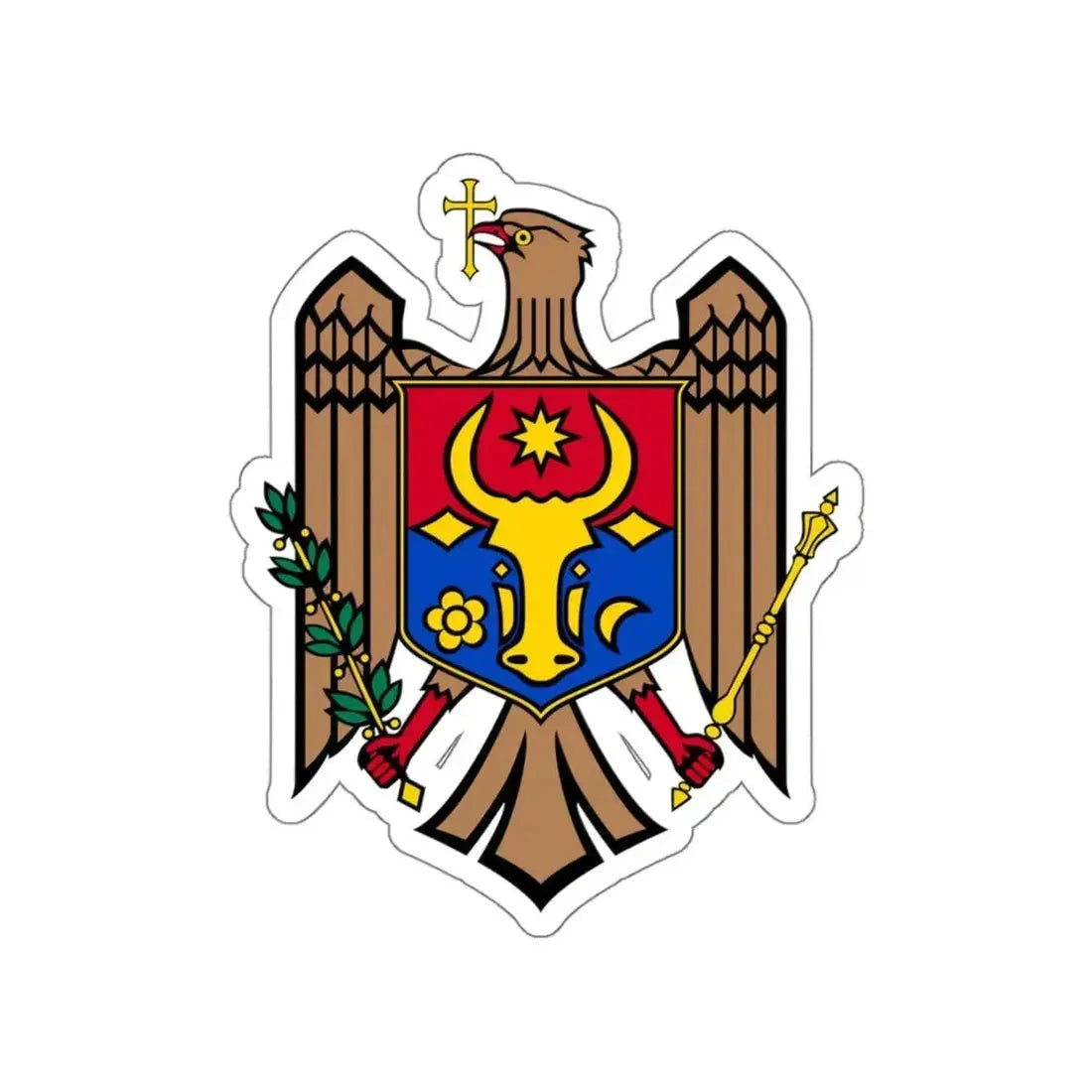 Coat of arms of Moldova STICKER Vinyl Die-Cut Decal - The Sticker Space