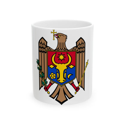 Coat of arms of Moldova - White Coffee Mug-11oz-The Sticker Space