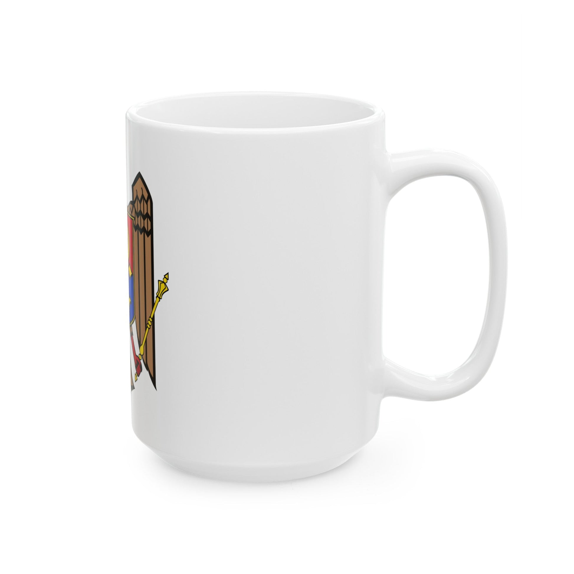 Coat of arms of Moldova - White Coffee Mug-The Sticker Space