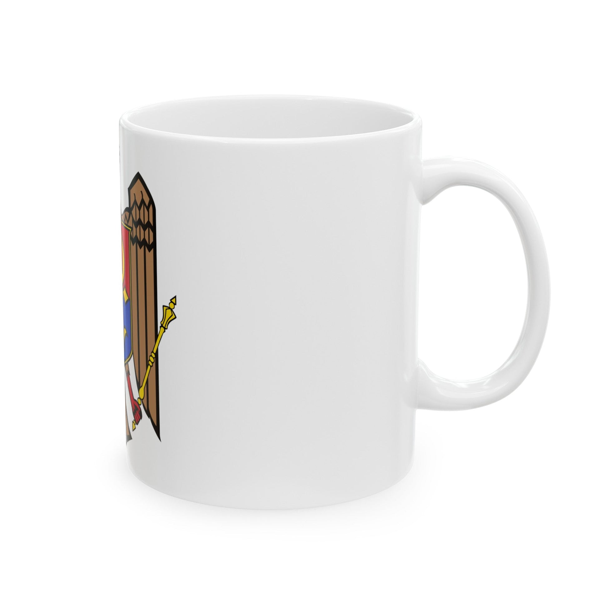 Coat of arms of Moldova - White Coffee Mug-The Sticker Space