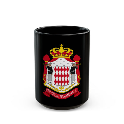 Coat of arms of Monaco - Black Coffee Mug-15oz-The Sticker Space