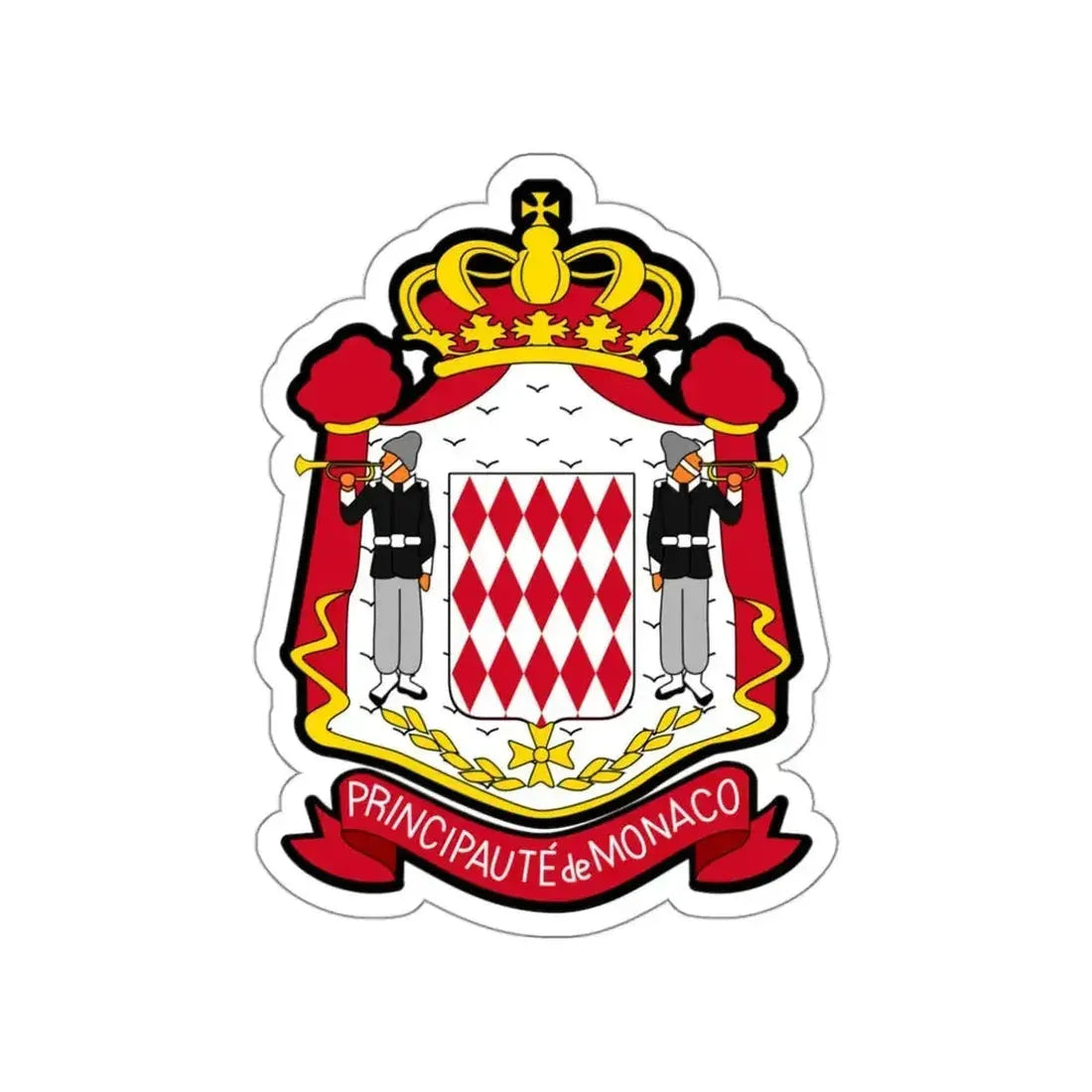 Coat of arms of Monaco STICKER Vinyl Die-Cut Decal - The Sticker Space
