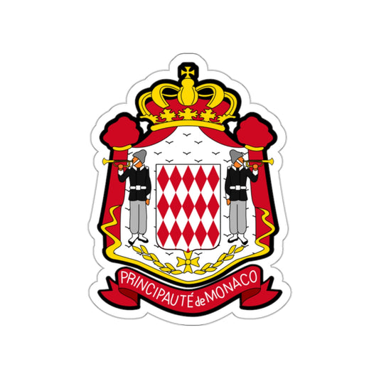 Coat of arms of Monaco STICKER Vinyl Die-Cut Decal-White-The Sticker Space