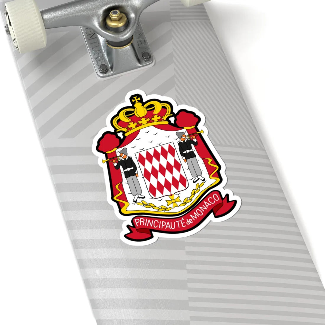 Coat of arms of Monaco version (Monaco) (Coat of Arms) STICKER Vinyl Kiss-Cut Decal - The Sticker Space