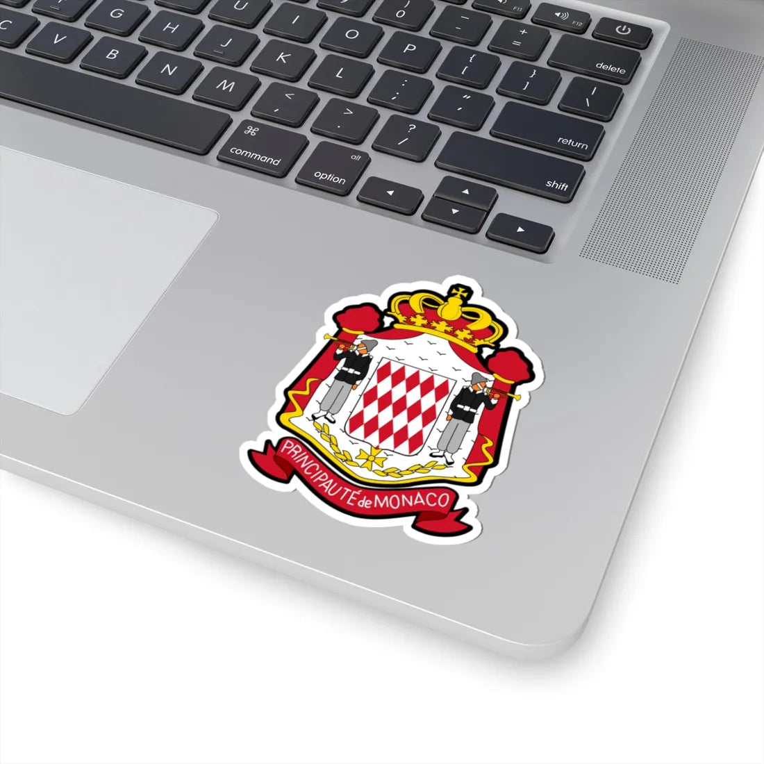 Coat of arms of Monaco version (Monaco) (Coat of Arms) STICKER Vinyl Kiss-Cut Decal - The Sticker Space