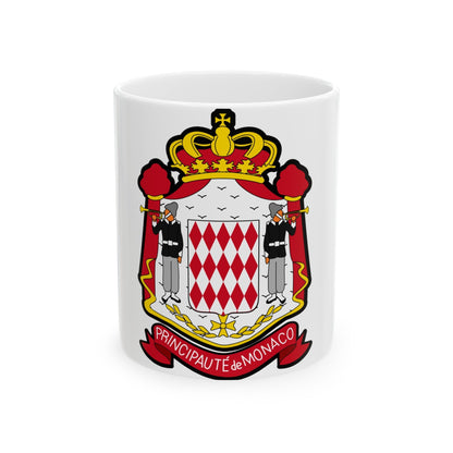 Coat of arms of Monaco - White Coffee Mug-11oz-The Sticker Space