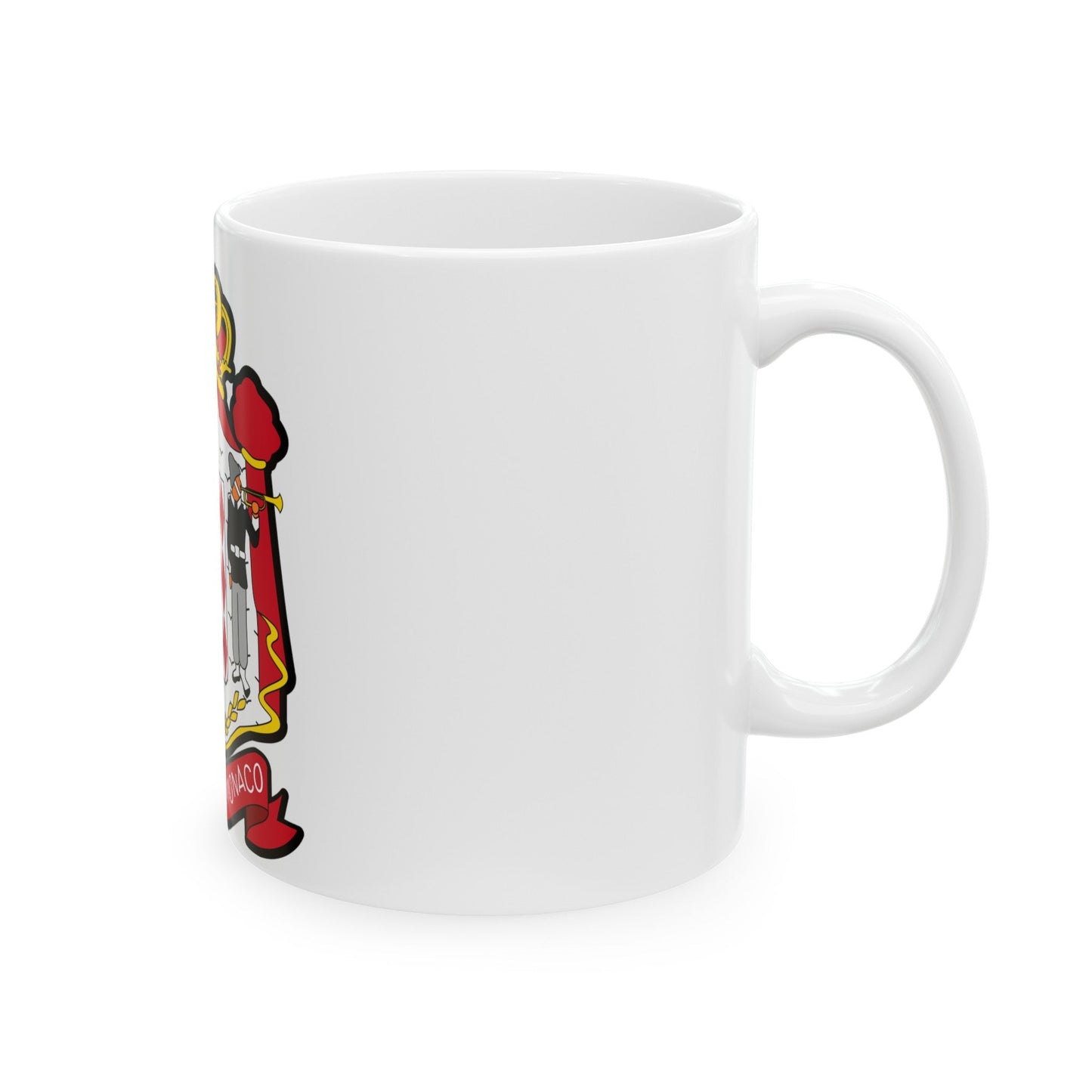 Coat of arms of Monaco - White Coffee Mug-The Sticker Space