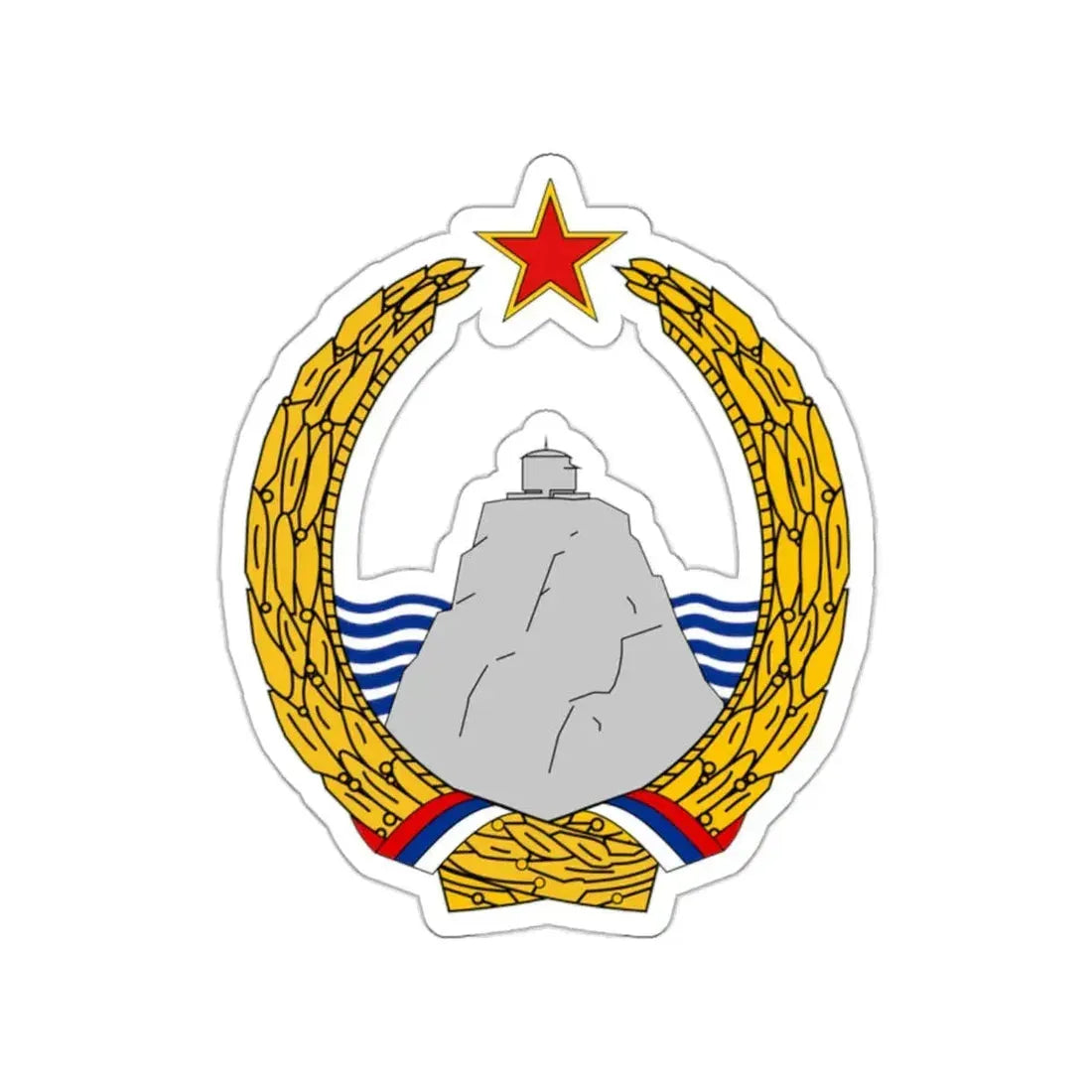 Coat of arms of Montenegro (1945–1993) STICKER Vinyl Die-Cut Decal 2 Inch - The Sticker Space