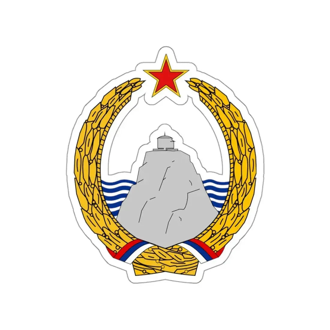 Coat of arms of Montenegro (1945–1993) STICKER Vinyl Die-Cut Decal 3 Inch - The Sticker Space