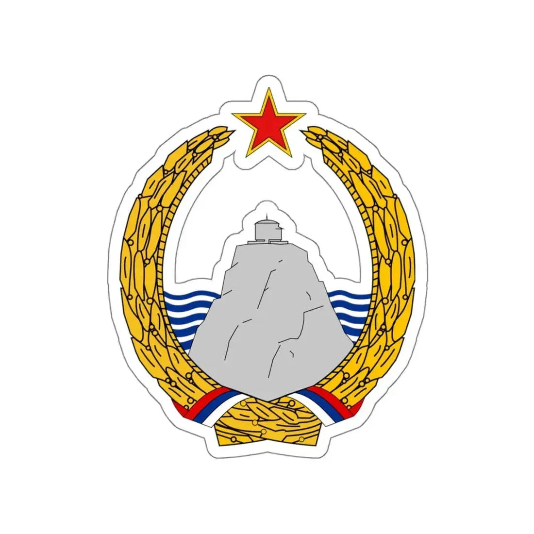 Coat of arms of Montenegro (1945–1993) STICKER Vinyl Die-Cut Decal 5 Inch - The Sticker Space