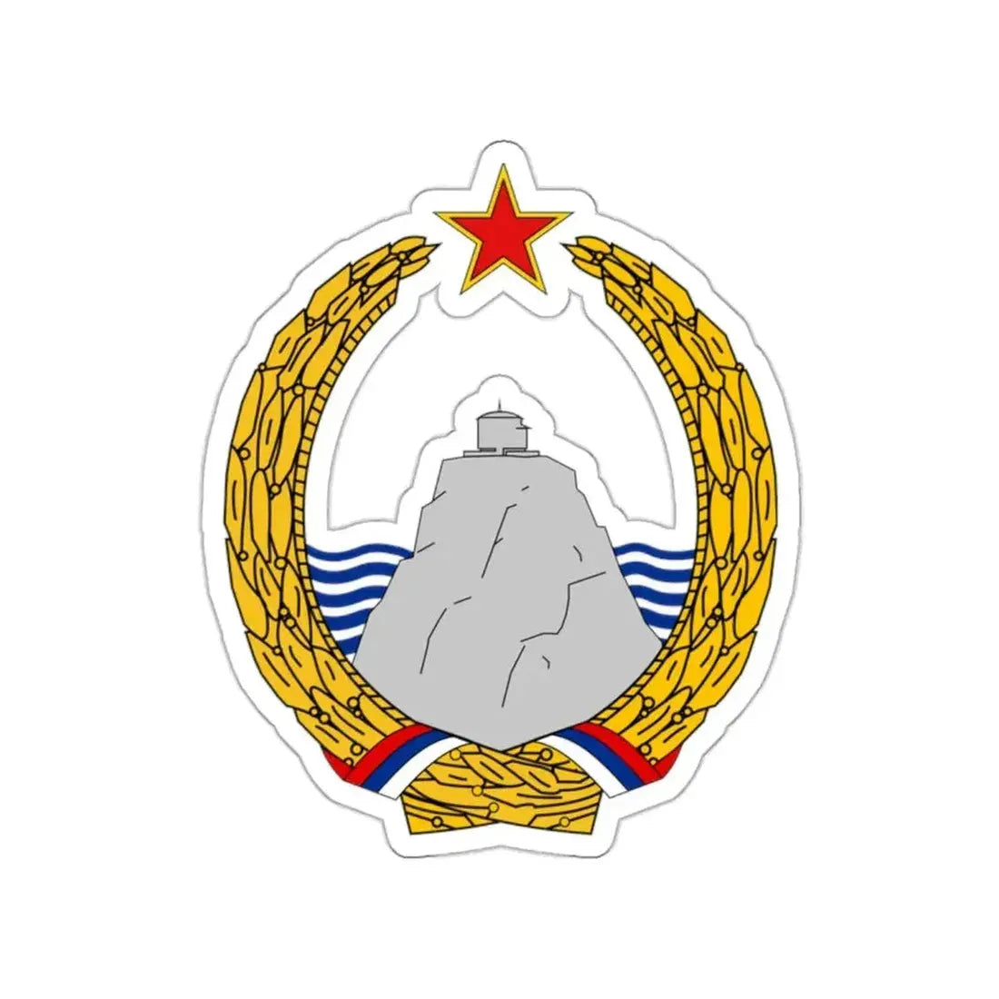 Coat of arms of Montenegro (1945–1993) STICKER Vinyl Die-Cut Decal - The Sticker Space