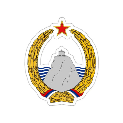 Coat of arms of Montenegro (1945–1993) STICKER Vinyl Die-Cut Decal - The Sticker Space