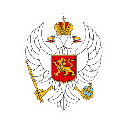 Coat of arms of Montenegro 1992-2004 (Montenegro) (Coat of Arms) STICKER Vinyl Kiss-Cut Decal 2 Inch White - The Sticker Space