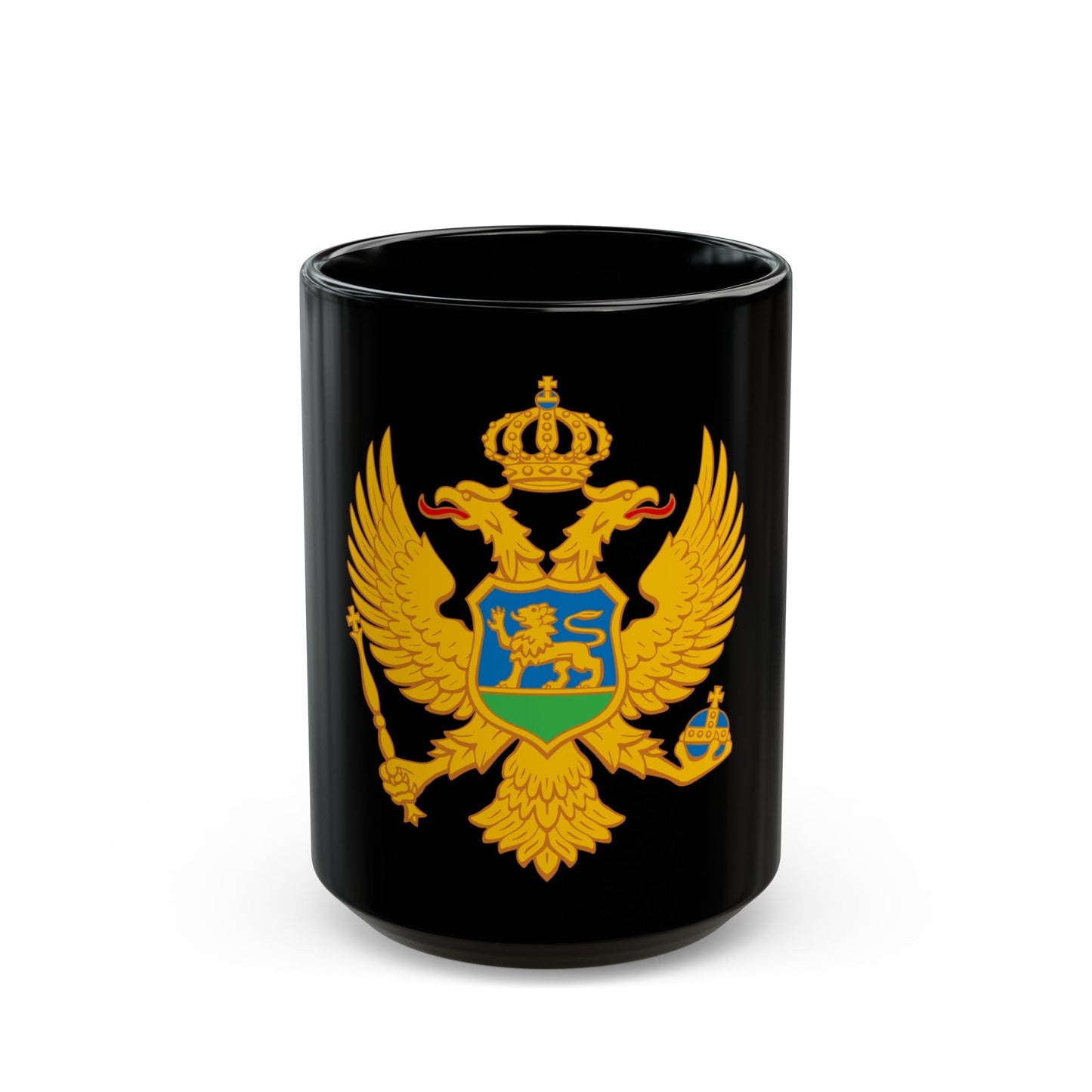 Coat of arms of Montenegro - Black Coffee Mug-15oz-The Sticker Space