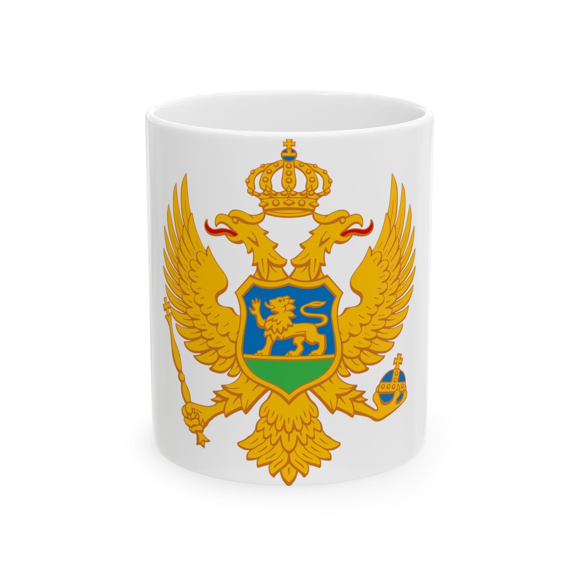 Coat of arms of Montenegro - White Coffee Mug-11oz-The Sticker Space