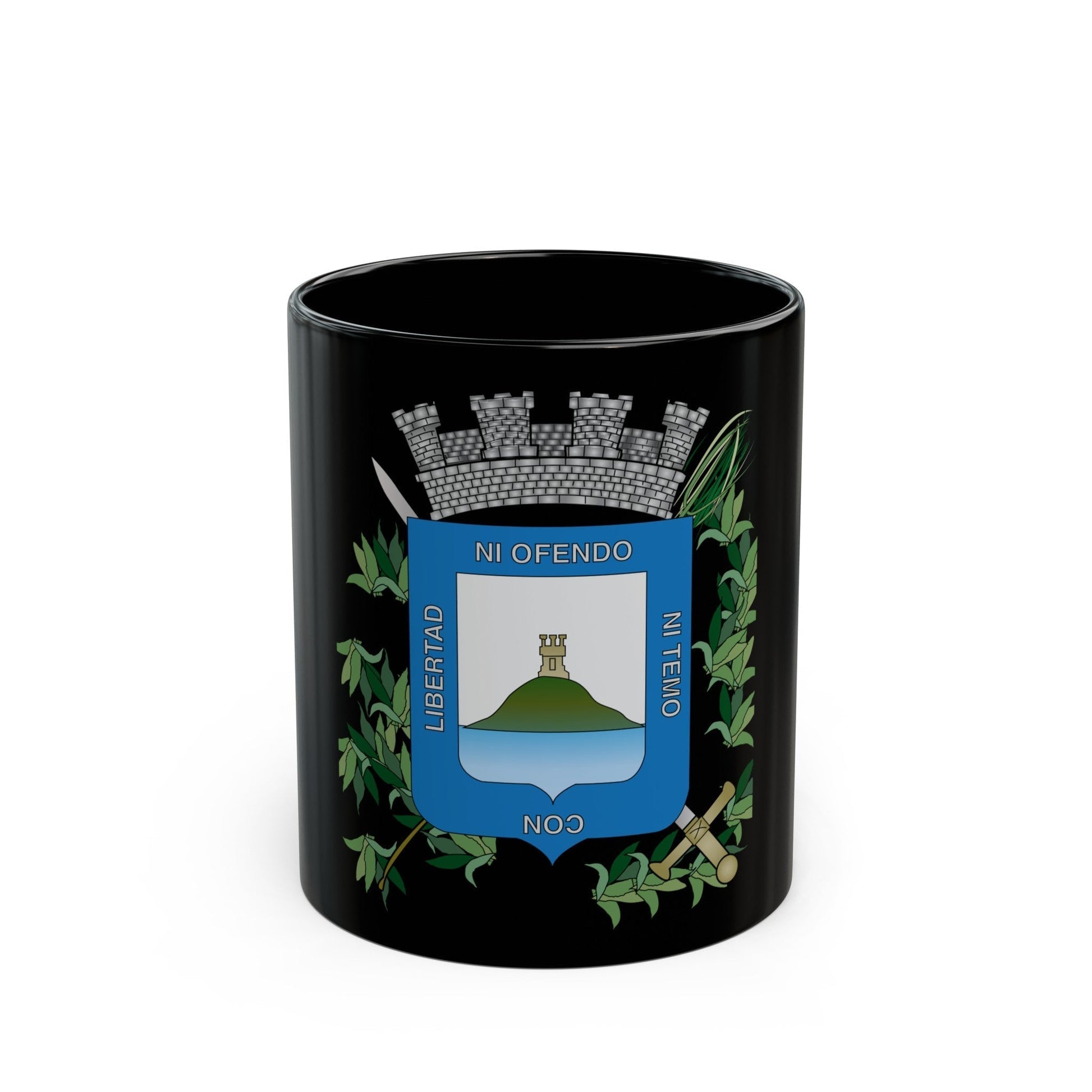 Coat of arms of Montevideo Department - Black Coffee Mug-11oz-The Sticker Space