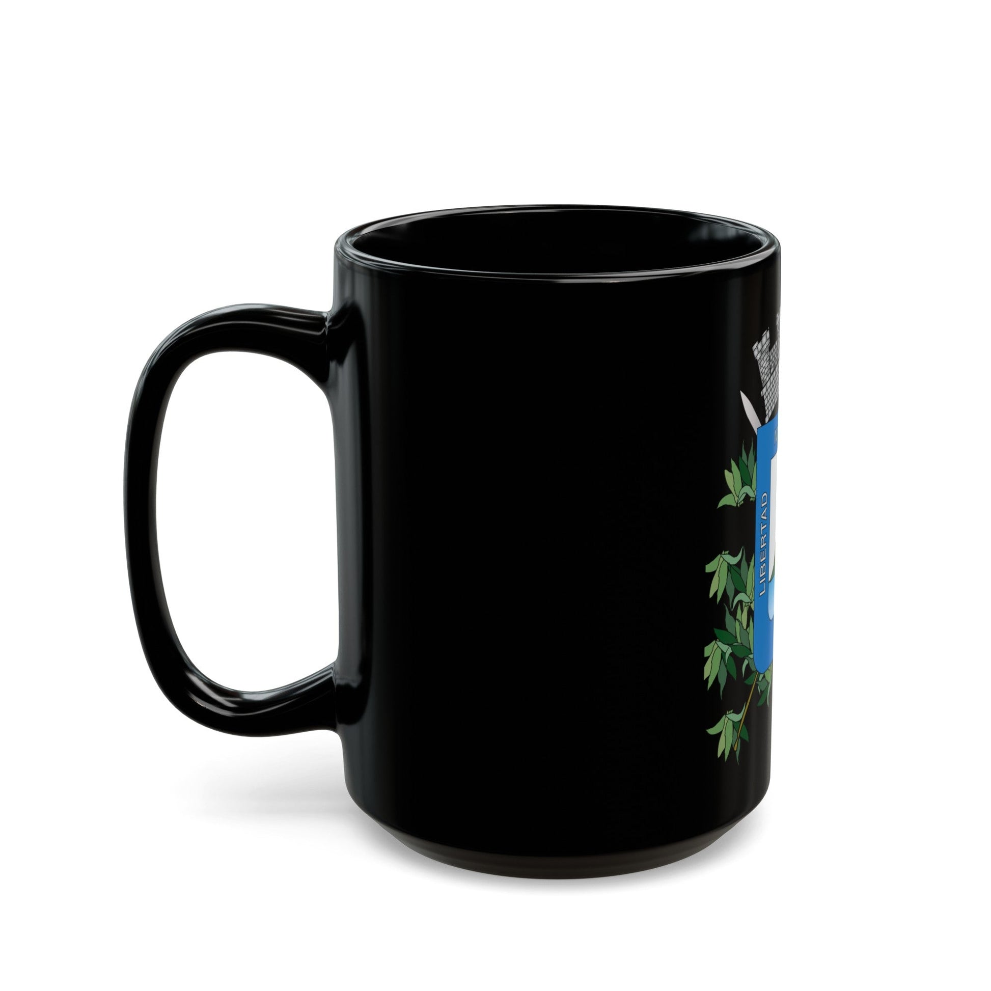 Coat of arms of Montevideo Department - Black Coffee Mug-The Sticker Space