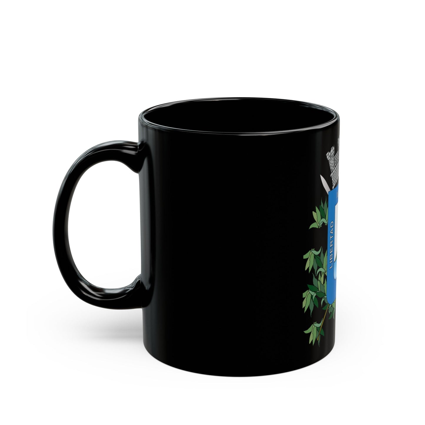 Coat of arms of Montevideo Department - Black Coffee Mug-The Sticker Space