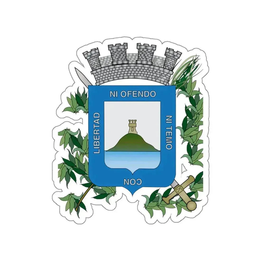 Coat of arms of Montevideo Department STICKER Vinyl Die-Cut Decal 4 Inch - The Sticker Space