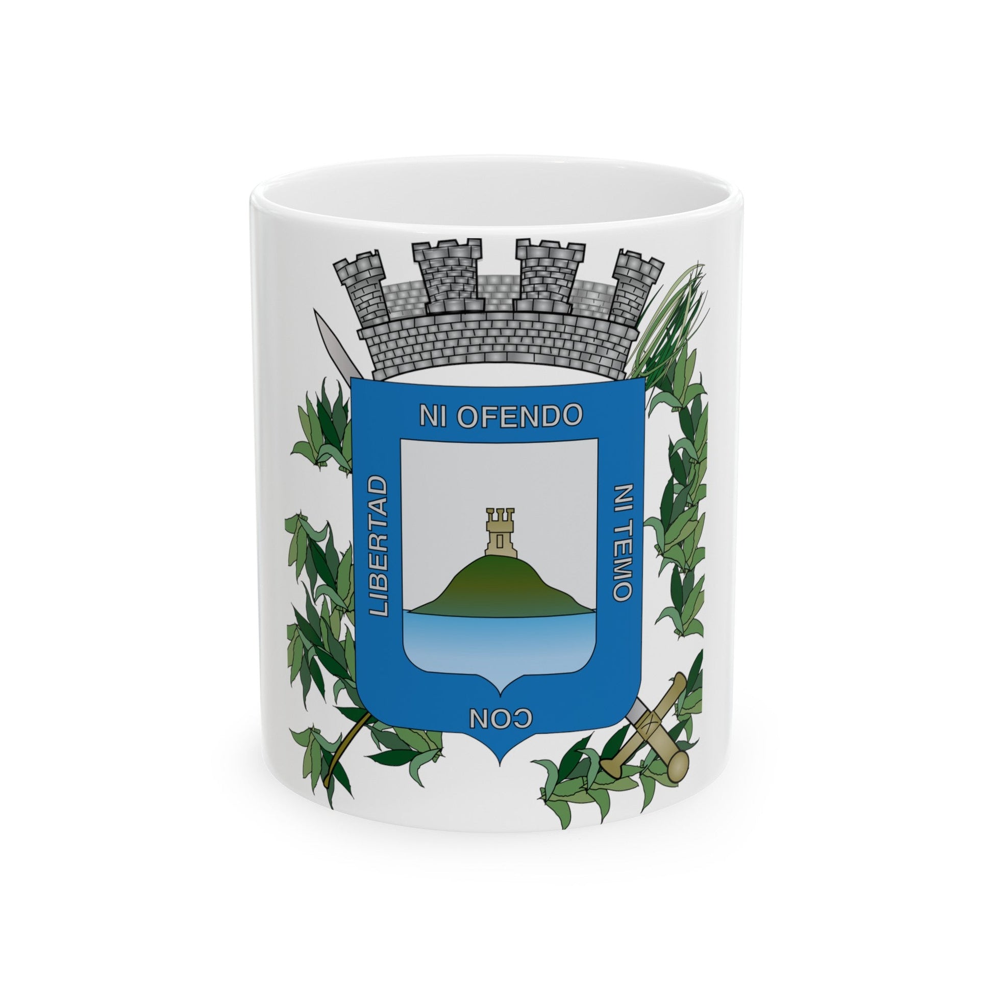 Coat of arms of Montevideo Department - White Coffee Mug-11oz-The Sticker Space