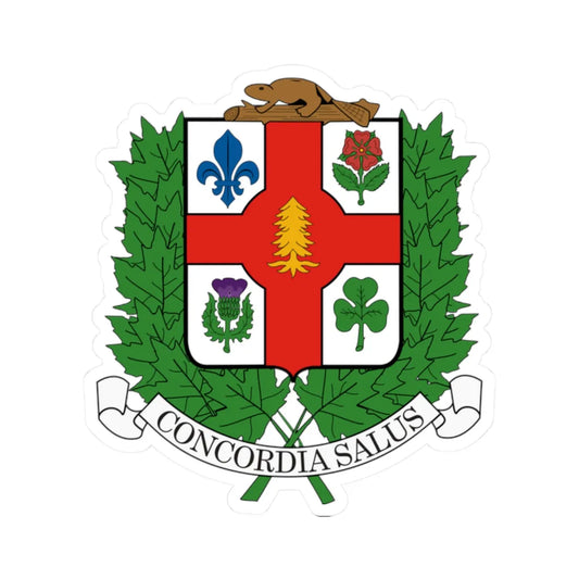 Coat of arms of Montreal (Canada) (Coat of Arms) STICKER Vinyl Kiss-Cut Decal 2 Inch White - The Sticker Space