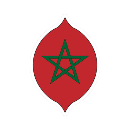 Coat of arms of Morocco Protectorate (Morocco) (Coat of Arms) STICKER Vinyl Kiss-Cut Decal 2 Inch White - The Sticker Space