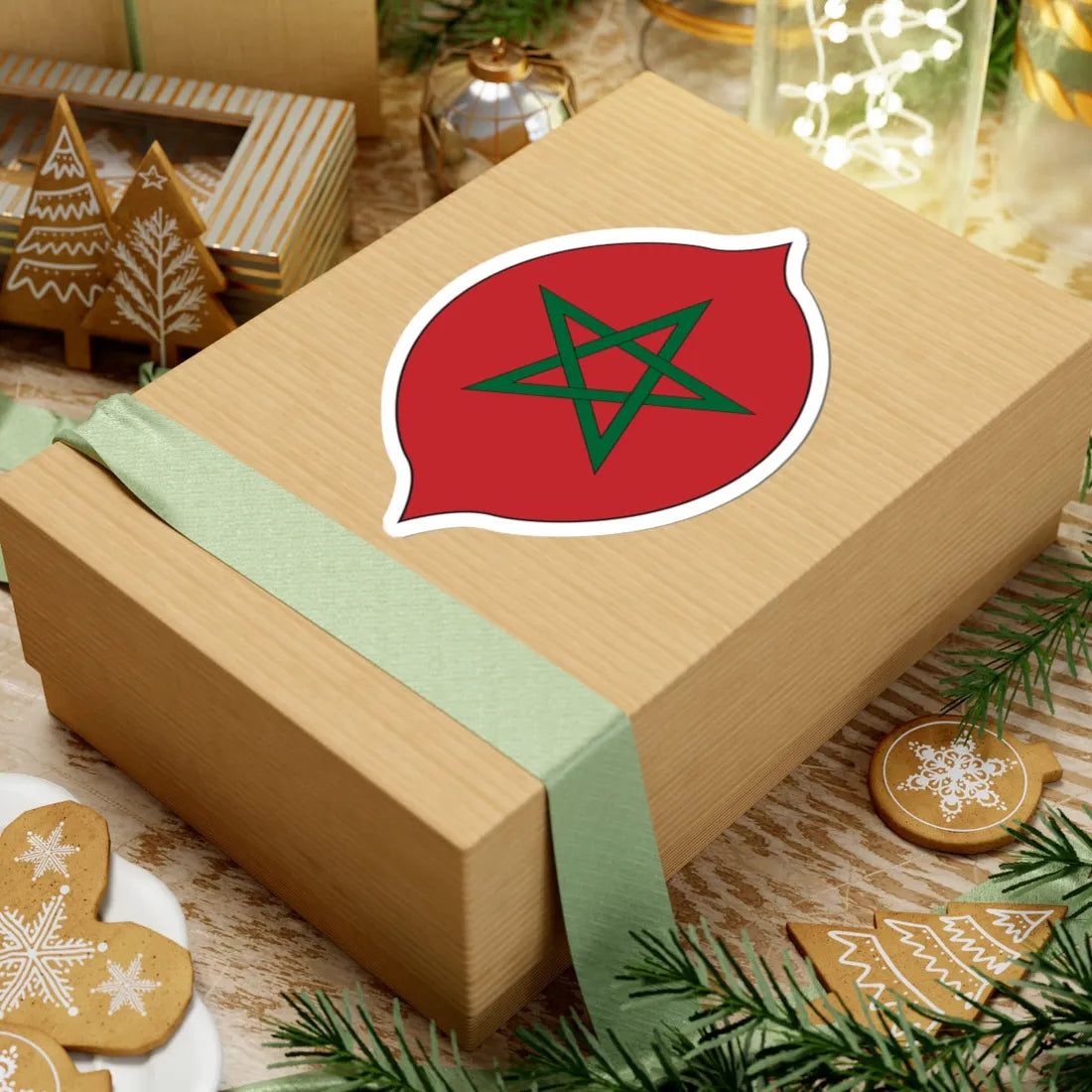 Coat of arms of Morocco Protectorate (Morocco) (Coat of Arms) STICKER Vinyl Kiss-Cut Decal - The Sticker Space
