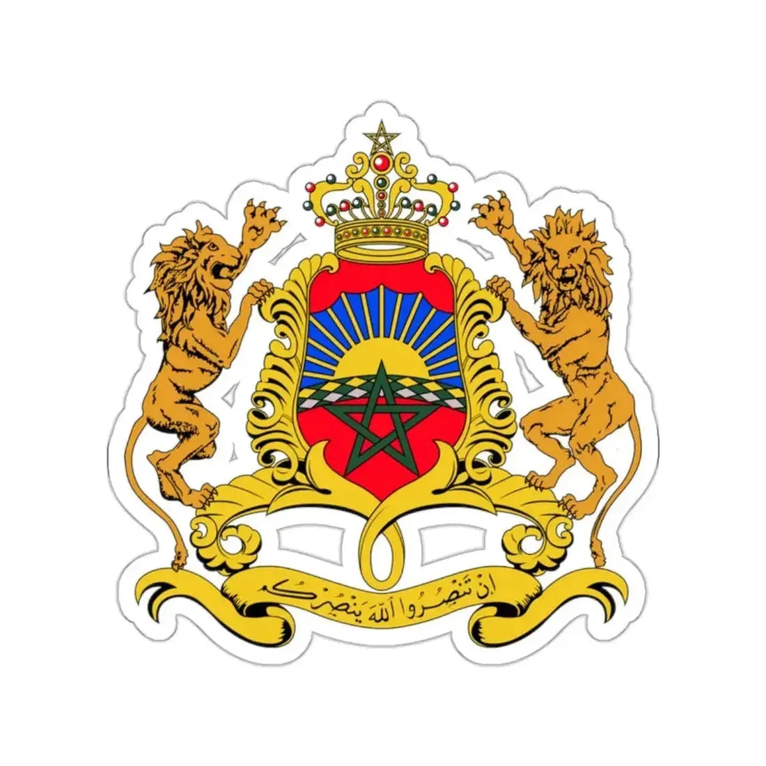 Coat of arms of Morocco STICKER Vinyl Die-Cut Decal - The Sticker Space