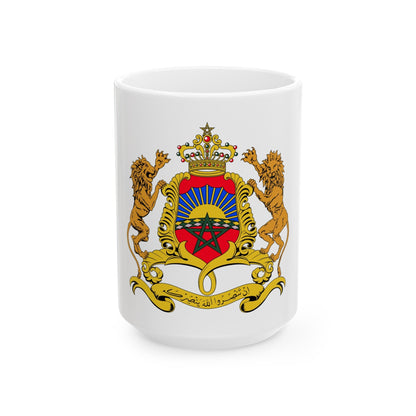 Coat of arms of Morocco - White Coffee Mug-15oz-The Sticker Space